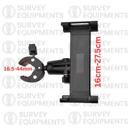 Adjustable survey tablet mount bracket with 360 degree rotation for GNSS fieldwork