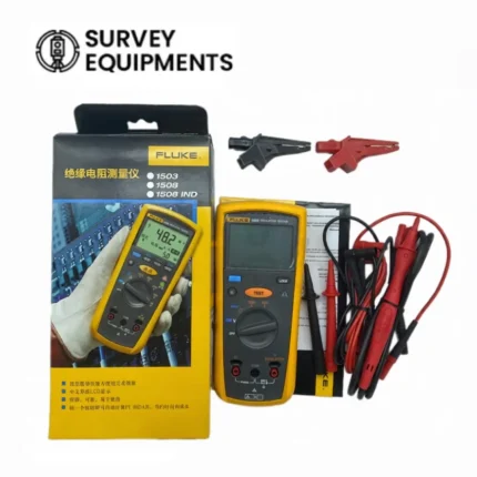 Fluke 1503 Digital Insulation Resistance Tester front view showing LCD display and control buttons for electrical testing