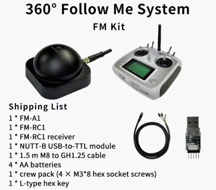 Follow Me 360° Omnidirectional Following System | Idle Cycle UWB Indoor Positioning Angle Module