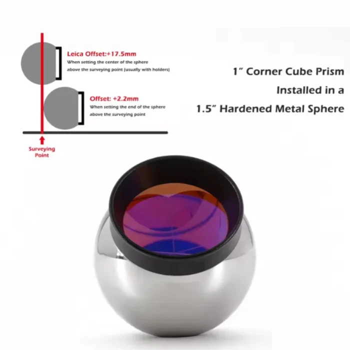 1.5 Inch Ball Reflector Control Kit Copper Coated Tooling Ball Prism (TBR) Kit For Total Station Surveying
